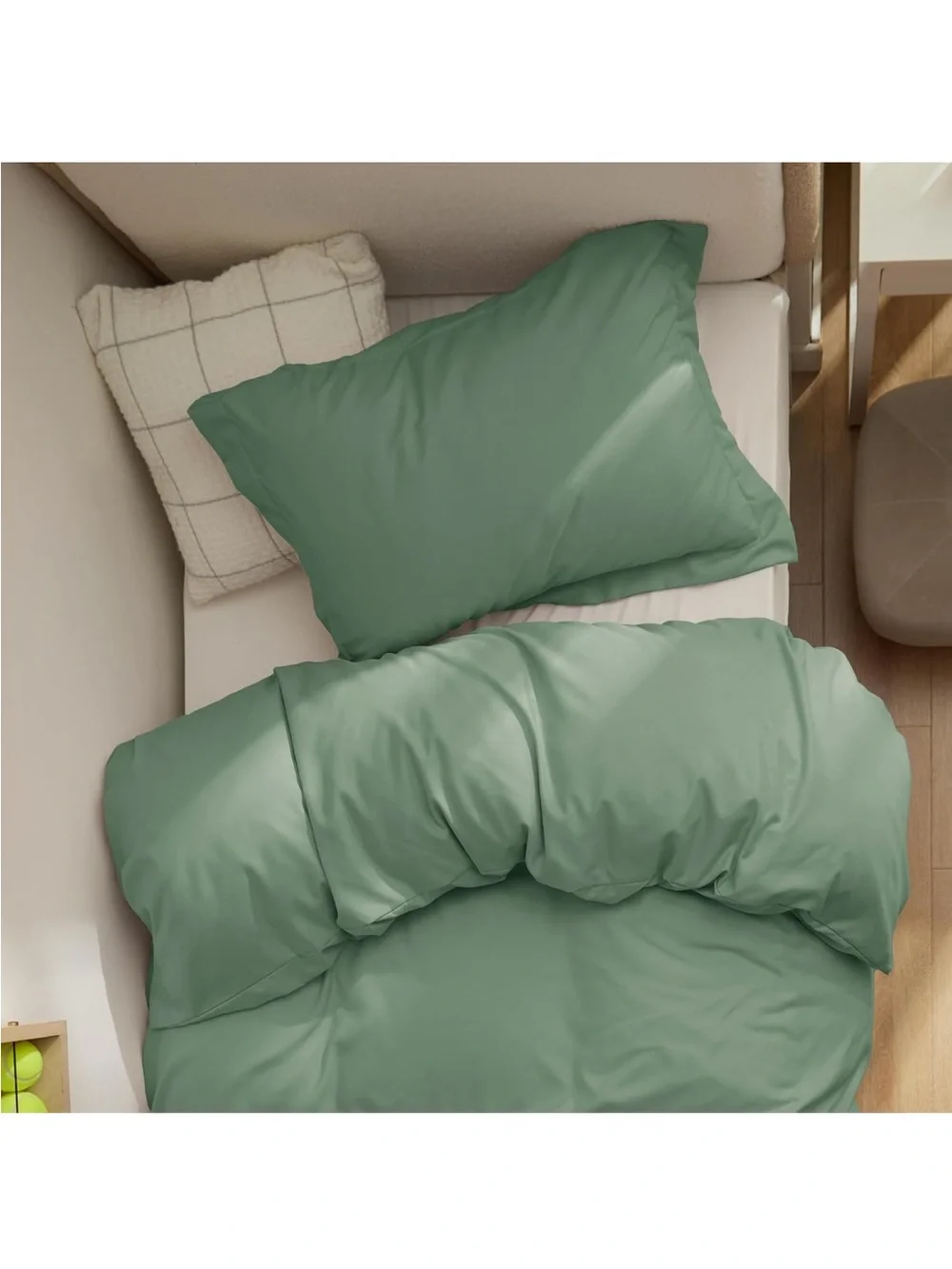 NEW Bedsure Twin/Twin XL Duvet Cover, Double Brushed Bedding Set, Sage Green